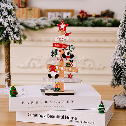 Ornement de Noël bonhomme de neige vieil homme en bois