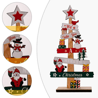 Ornement de Noël bonhomme de neige vieil homme en bois