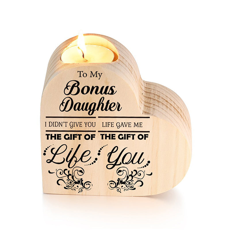 Bougeoir Coeur en Bois
