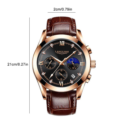 Montre à quartz lumineuse étanche pour homme