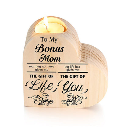 Bougeoir Coeur en Bois