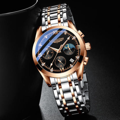 Montre à quartz lumineuse étanche pour homme