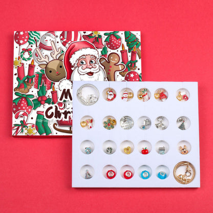 Calendrier de compte à rebours de 24 jours, ensemble de bracelets de calendrier de l'avent de noël à faire soi-même