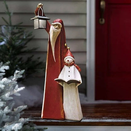 Bonhomme de Neige des Bois avec Lanterne Solaire