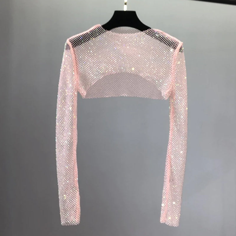Haut de Cape de Protection Solaire en Diamant Maillé