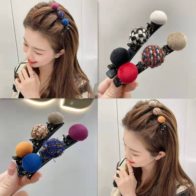 Pince à Tête de Bec de Canard en Boule de Cheveux