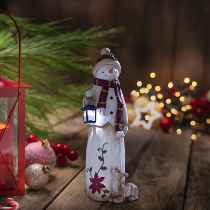 Bonhomme de Neige des Bois avec Lanterne Solaire