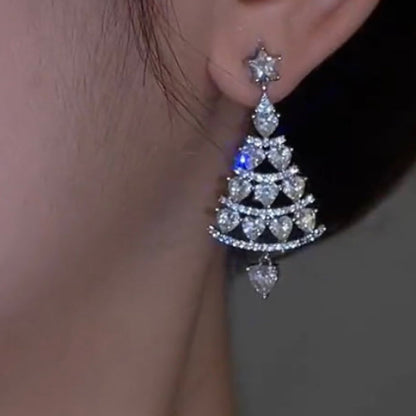 Boucles D'oreilles Tiges Sapin De Noël