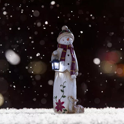 Bonhomme de Neige des Bois avec Lanterne Solaire