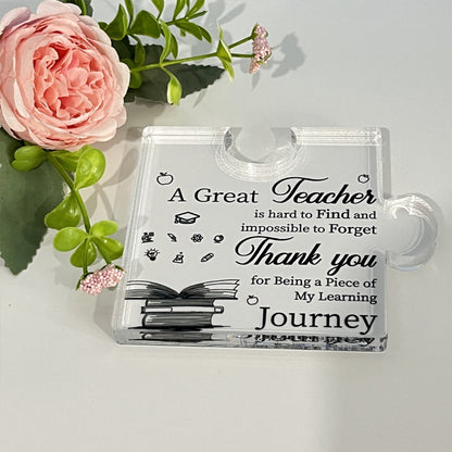 Ornement en acrylique en forme de puzzle
