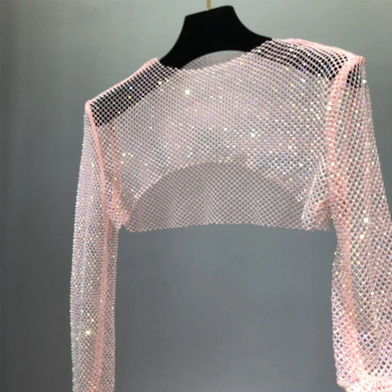 Haut de Cape de Protection Solaire en Diamant Maillé
