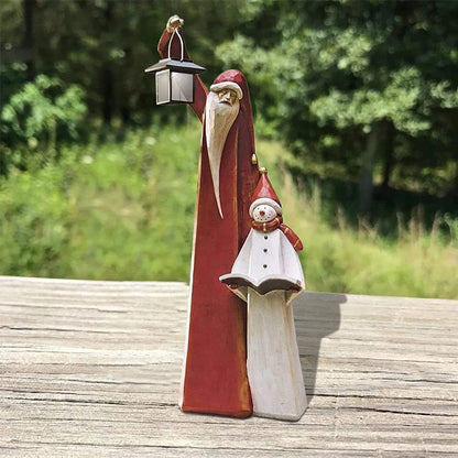 Bonhomme de Neige des Bois avec Lanterne Solaire