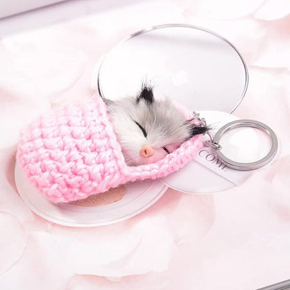 Porte-clés Chaton endormi mignon