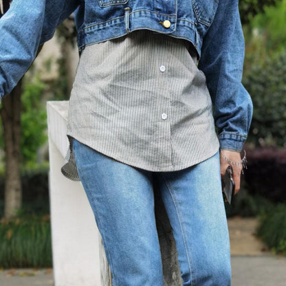 Nouvelle jupe taille haute - extension chemise