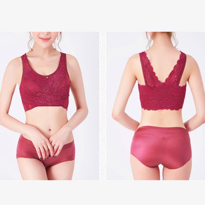 Soutien-gorge sans armatures en dentelle avec boucle latérale sur le côté