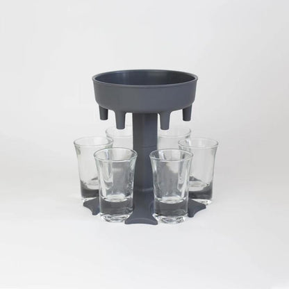 2 en 1 Distributeur et Support de Verre, 6 Coups