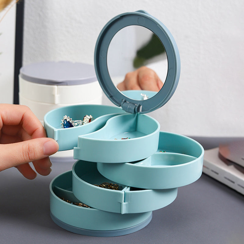 Boîte à bijoux rotative multicouche