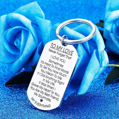 TO MY LOVE - Porte-clés motivant en acier inoxydable