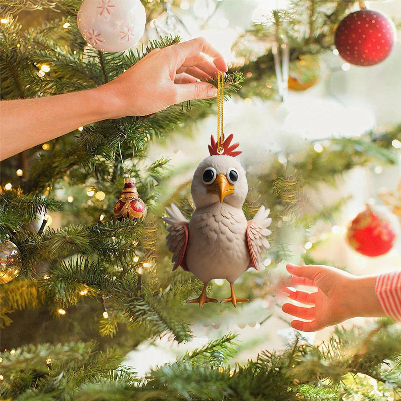 Ornements décoratifs de coq de dessin animé