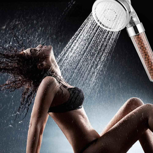 Pomme de Douche A Main 3 Voies Avec Billes Minerales