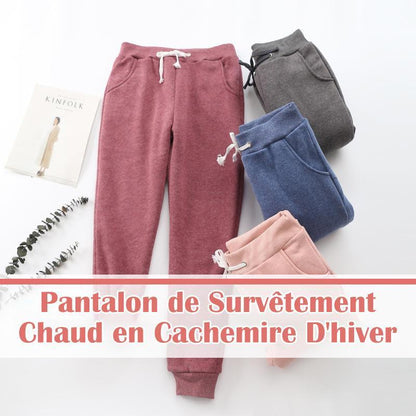 Pantalon de Survêtement Chaud en Cachemire D'hiver