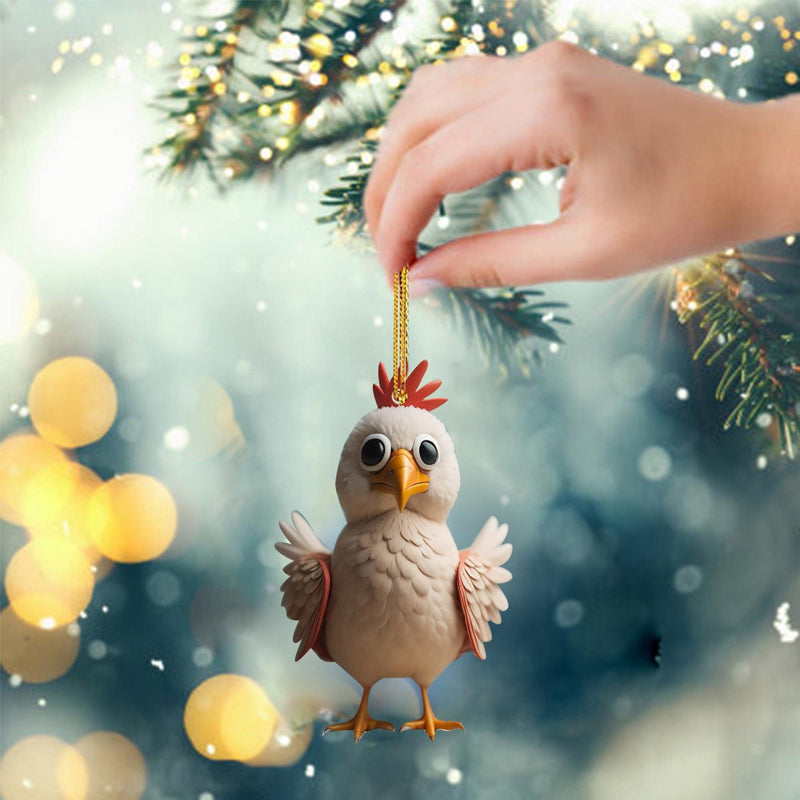 Ornements décoratifs de coq de dessin animé