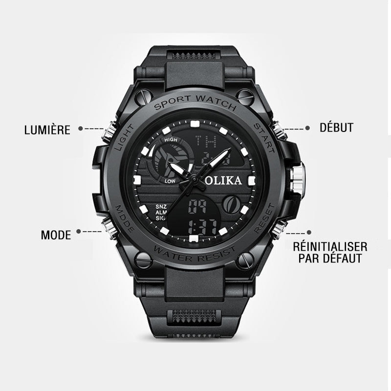 Montre électronique étanche multifonctionnelle
