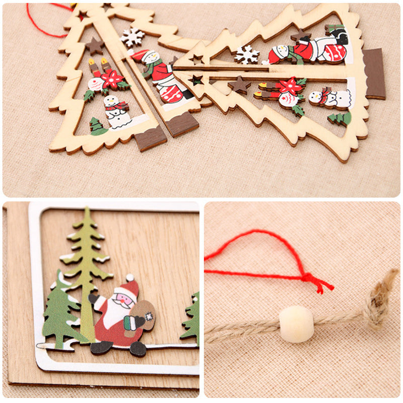Pendentif en Bois de Noël