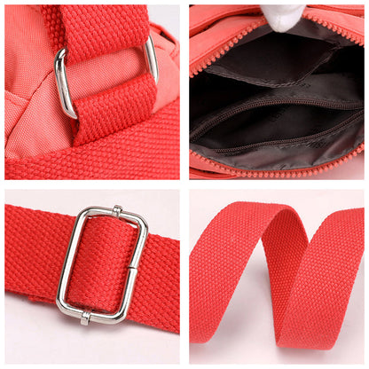 Sac à bandoulière simple en nylon à la mode multicouche décontracté pour dames