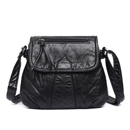 Femme Sac À Bandoulière Diagonale en Cuir Délavé