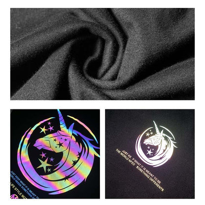 T-shirt à Motif Licorne Lumineux