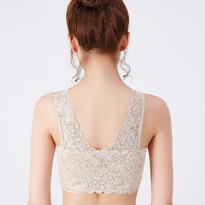 Soutien-gorge sans armatures en dentelle avec boucle latérale sur le côté