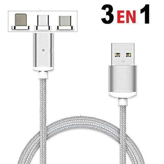Cable Magnétique Pour Iphone, Android Et Type-c