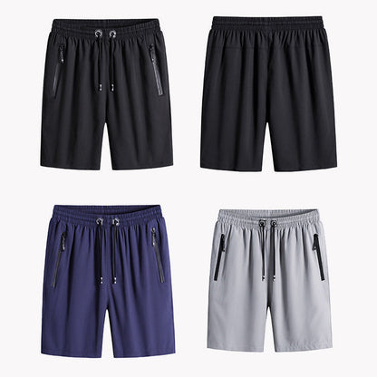 Short extensible en soie glacée grande taille pour hommes