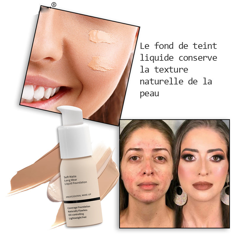 Fond de Teint Liquide Doux et Mat