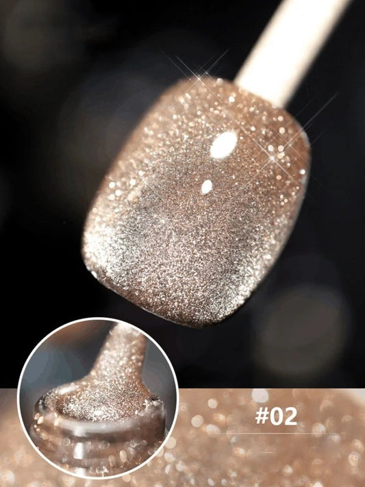 🎉Vernis à Ongles œil de Chat Laser Diamanté