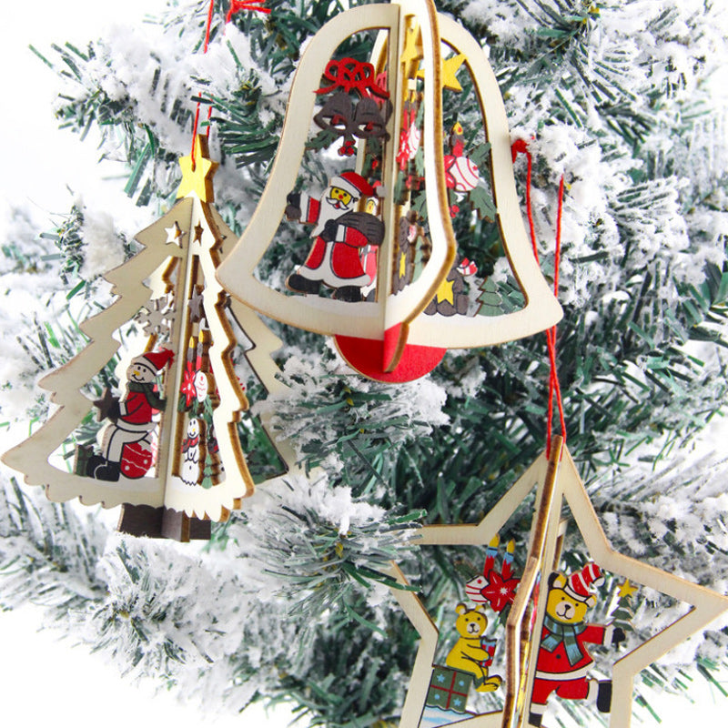 Pendentif en Bois de Noël