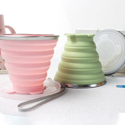 Tasse en silicone portable pour les voyages