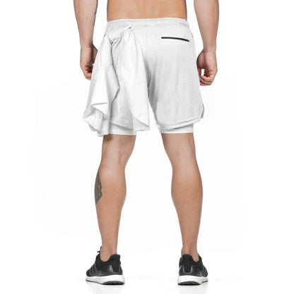 Short de Sport en Deux Couches à Séchage Rapide