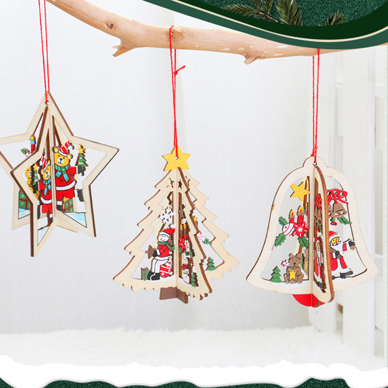 Pendentif en Bois de Noël