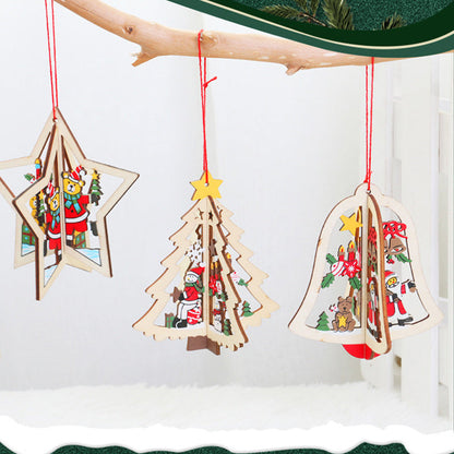Pendentif en Bois de Noël