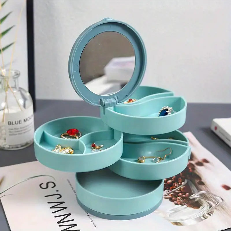 Boîte à bijoux rotative multicouche