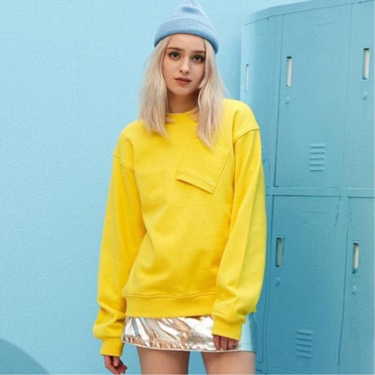 Pull monochrome pour femme avec col roulé