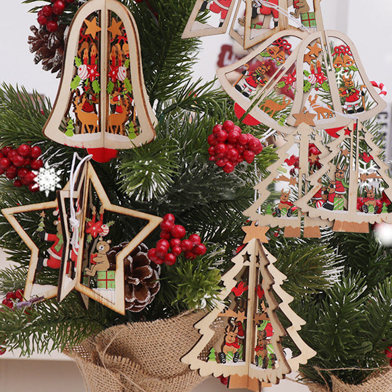 Pendentif en Bois de Noël