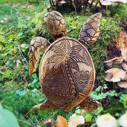 🎁Sculpture sur bois tortue hawaïenne