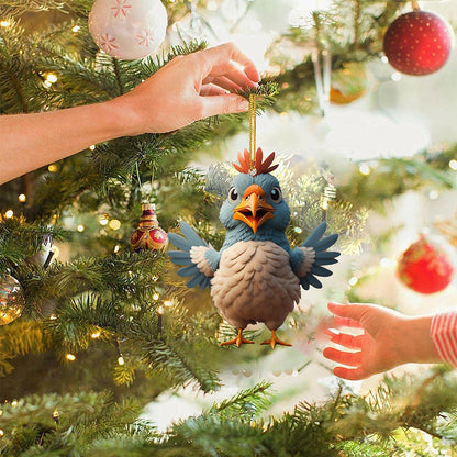 Ornements décoratifs de coq de dessin animé