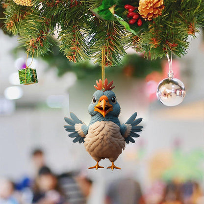 Ornements décoratifs de coq de dessin animé