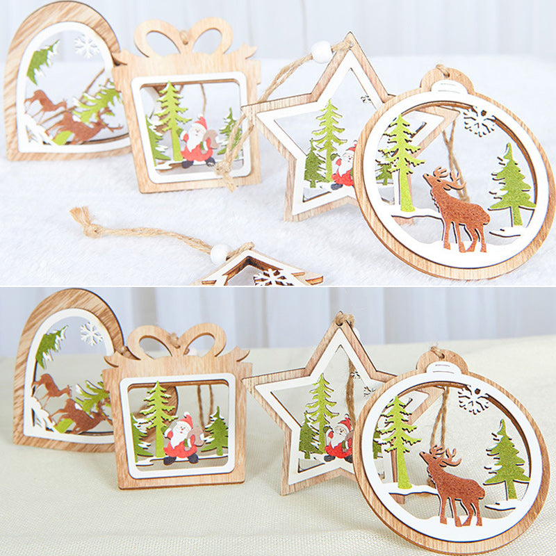 Pendentif en Bois de Noël