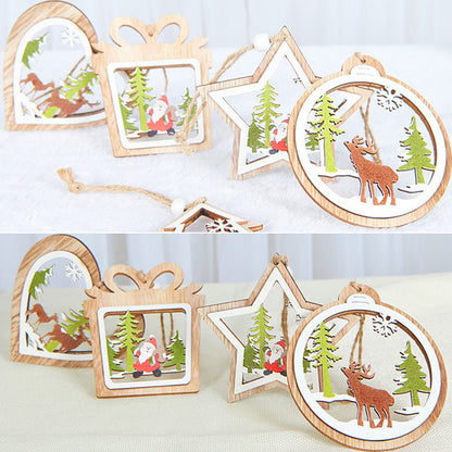 Pendentif en Bois de Noël