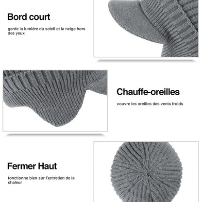 Équitation en Plein Air Élastique Protection d’Oreille Chaude Tricot Chapeau